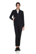    K4011-Felpa donnafull zip nero