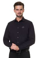    021000-84-NERO-Camicia Uomo Nera No Stiro
