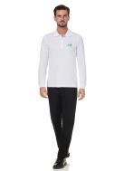    K256-Polo uomo manica lunga bianco