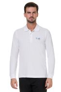    K256-Polo uomo manica lunga bianco