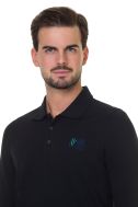   K256-Polo uomo manica lunga nero