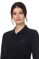    K257-Polo donna manica lunga nero