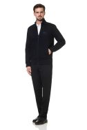    K4010-Felpa uomo full zip nero
