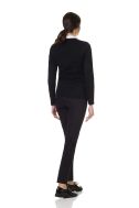    K966-Maglia donna scollo V nero