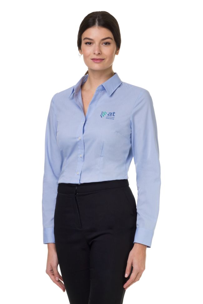    080613-12-AZZURRO-Camicia Donna Azzurra No Stiro