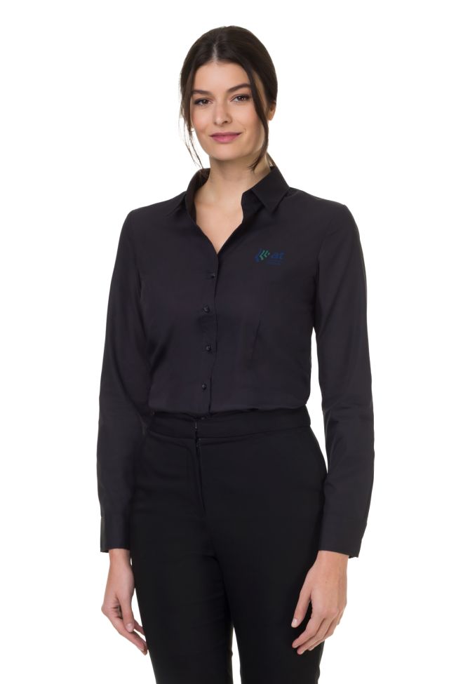    080613-39-NERO-Camicia Donna Nera No Stiro