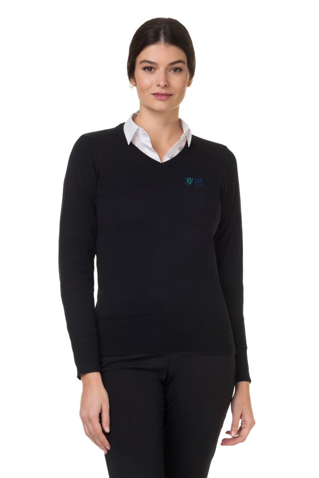    K966-Maglia donna scollo V nero